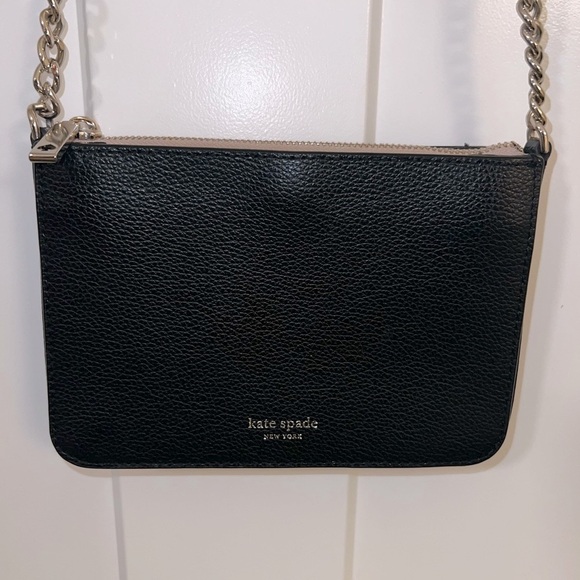 Kate Spade Black Textured Crossbody Bag with Chain Strap - Picture 1 of 7